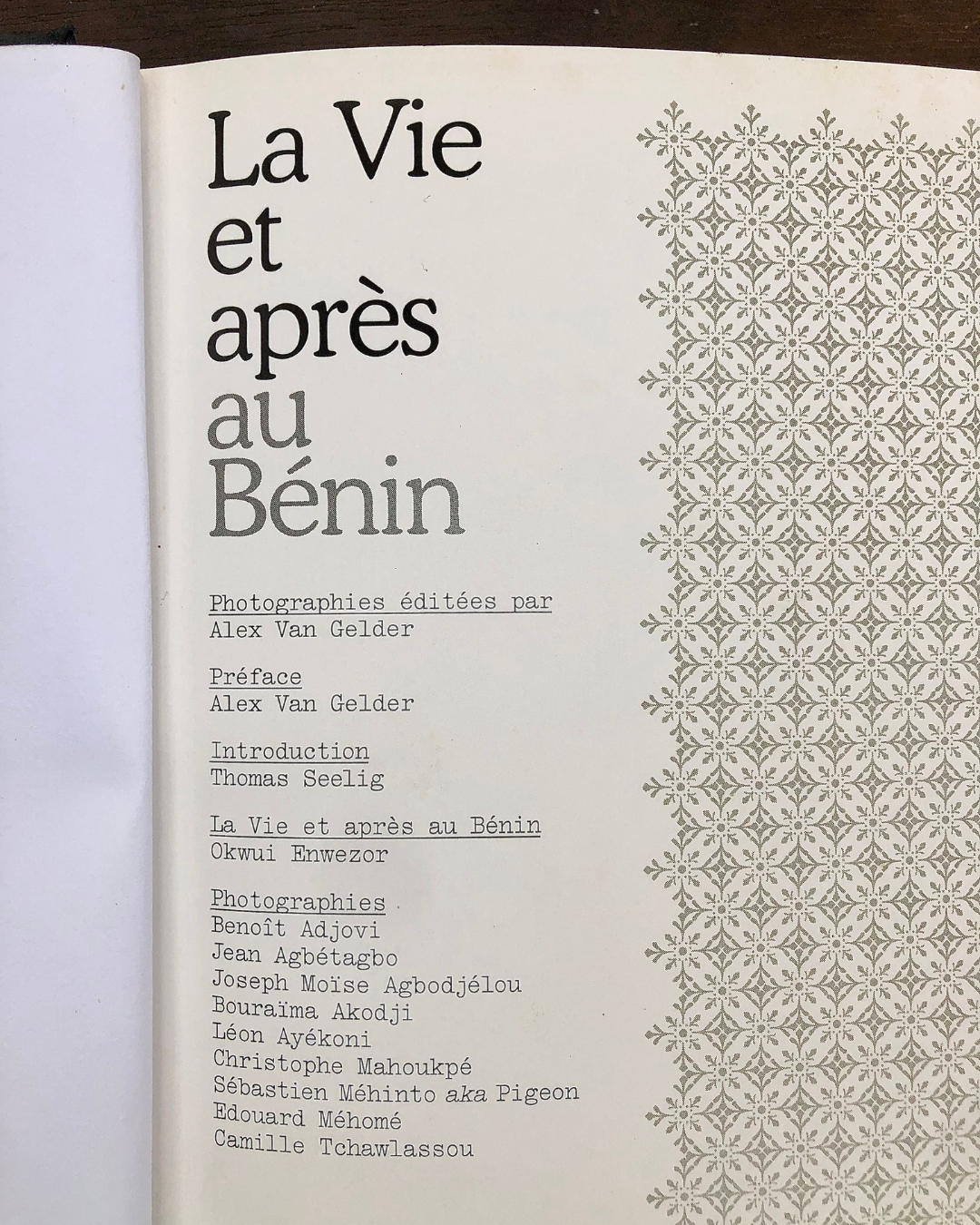 LIVRE LE BENIN ET APRES * exclusivité web