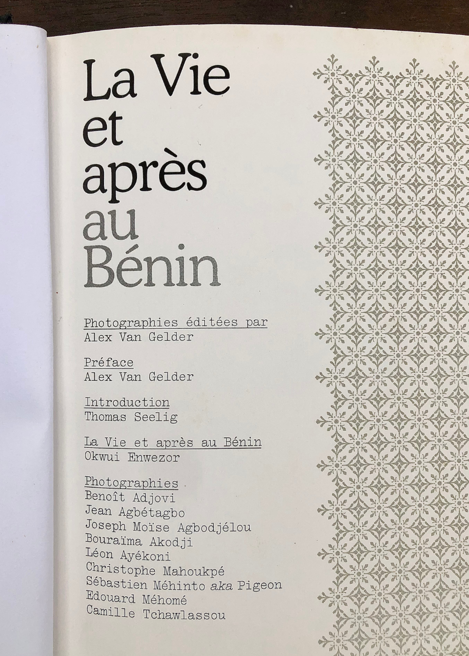 LIVRE LE BENIN ET APRES * exclusivité web
