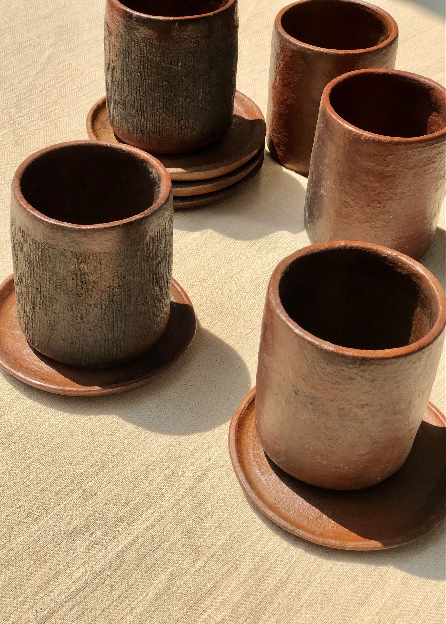 CLAY CUP + SAUCER SET
