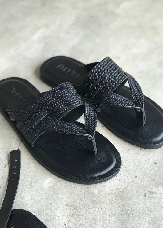 ISSILO , Sandales spartiate en cuir